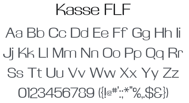 Kasse FLF Font Family