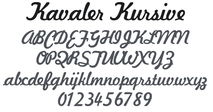 Kavaler Kursive Font