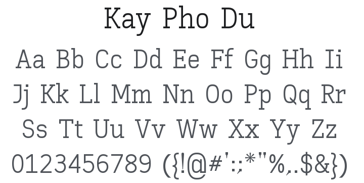Kay Pho Du Font Family