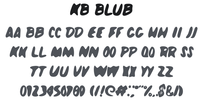 KB Blub Font