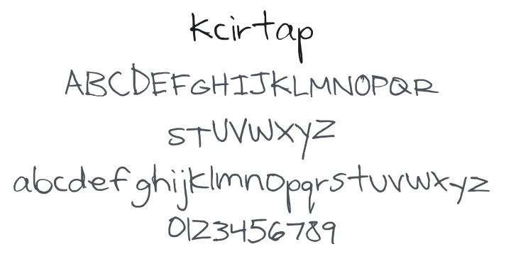 Kcirtap Font