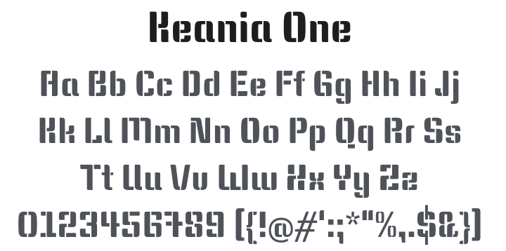 Keania One Font