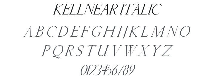 Kellnear Italic Font