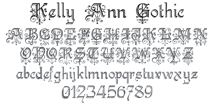 Kelly Ann Gothic Font