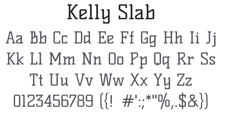 Kelly Slab Font