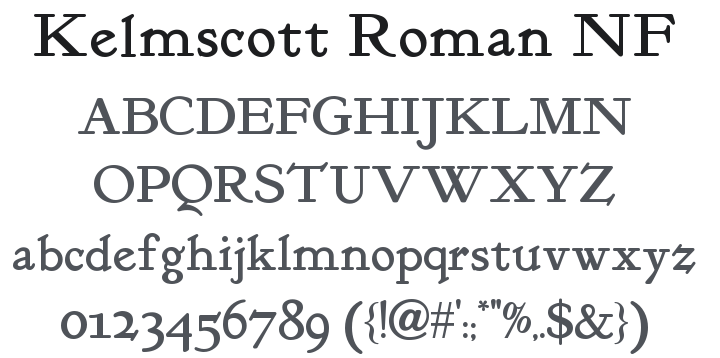 Kelmscott Roman NF Font Family