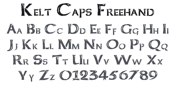 Kelt Caps Freehand Font