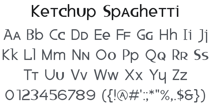 Ketchup Spaghetti Font