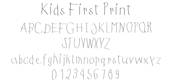 Kids First Print Font