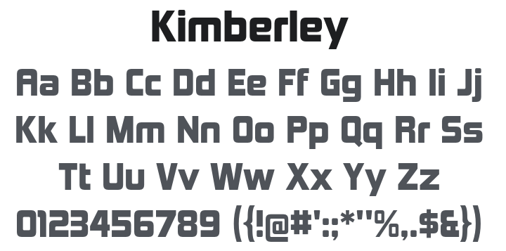 Kimberley Font