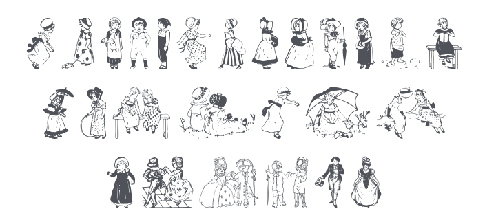 Kinder Vignetten Font