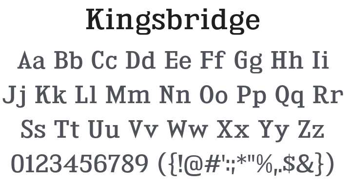 Kingsbridge Font Family
