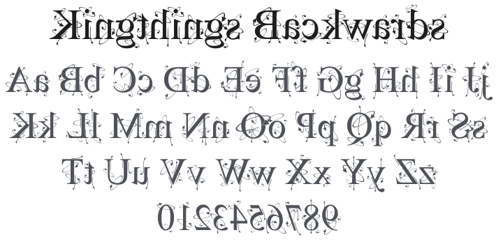 Kingthings Backwards Font