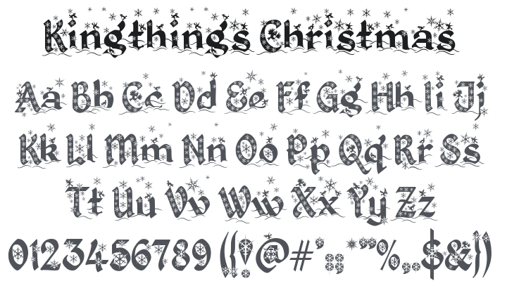 Kingthings Christmas Font