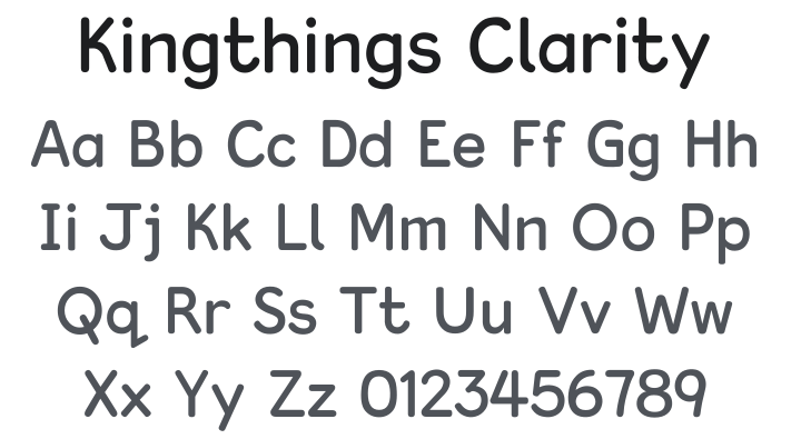 Kingthings Clarity Font