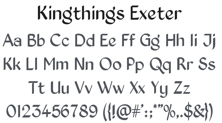 Kingthings Exeter Font