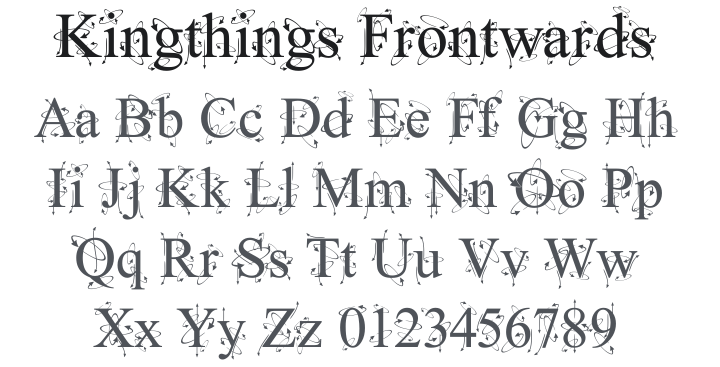 Kingthings Frontwards Font