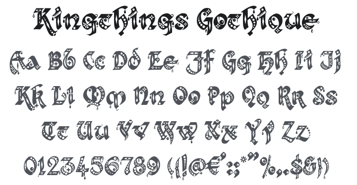 Kingthings Gothique Font