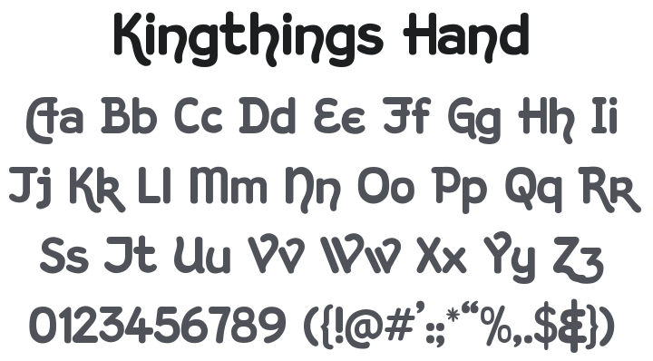 Kingthings Hand Font Family