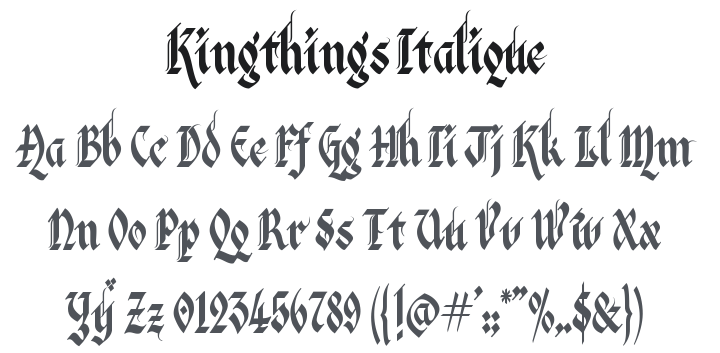 Kingthings Italique Font