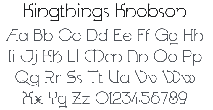 Kingthings Knobson Font