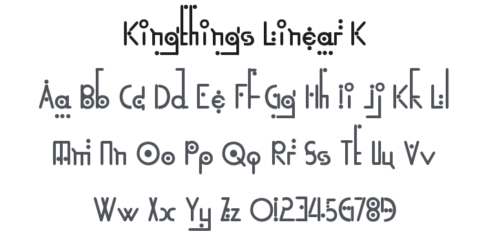 Kingthings Linear K Font