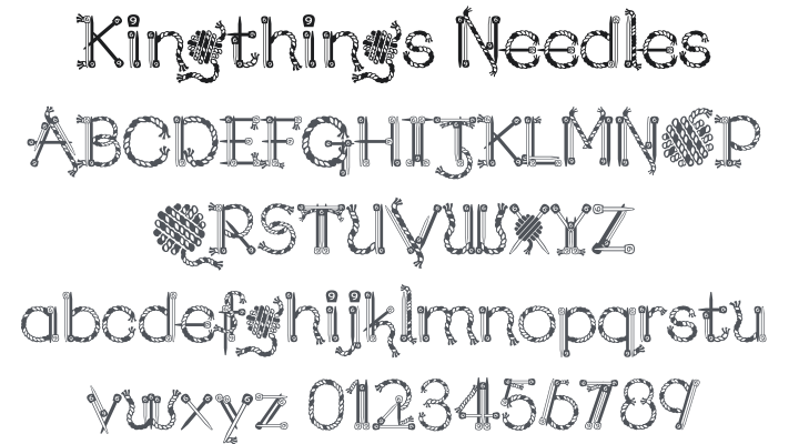 Kingthings Needles Font