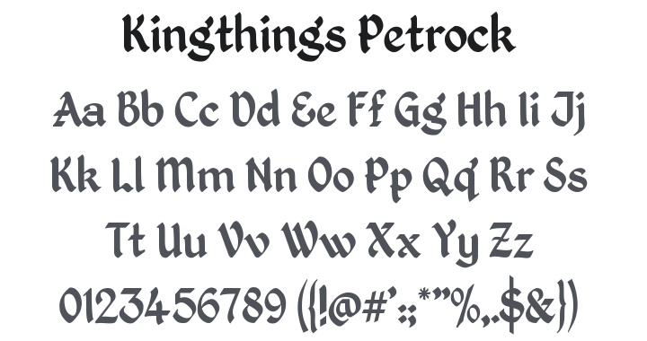 Kingthings Petrock Font Family