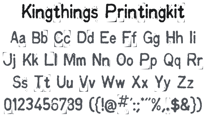 Kingthings Printingkit Font