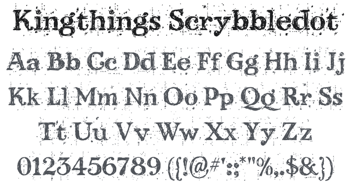 Kingthings Scrybbledot Font
