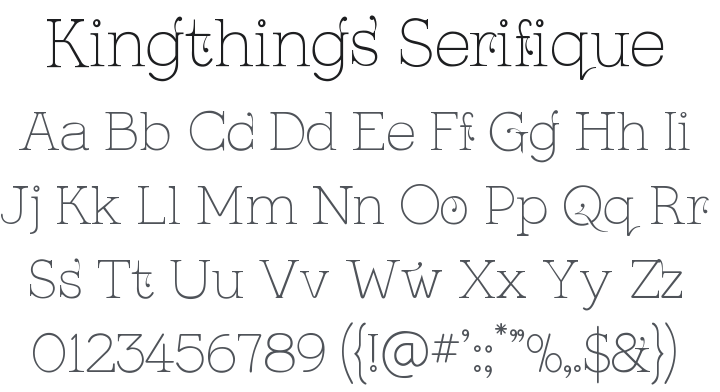 Kingthings Serifique Font Family