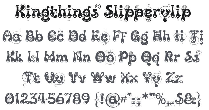 Kingthings Slipperylip Font