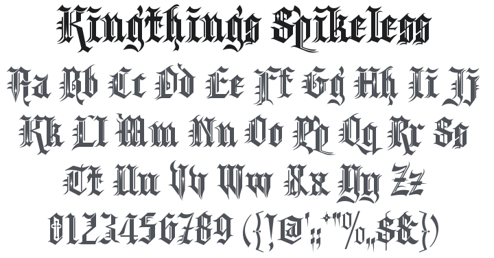 Kingthings Spikeless Font