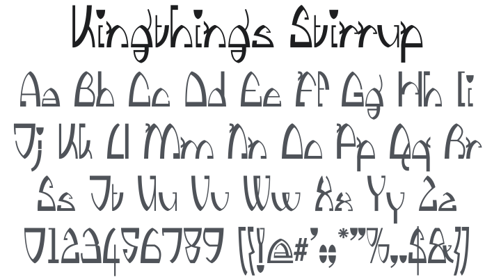 Kingthings Stirrup Font