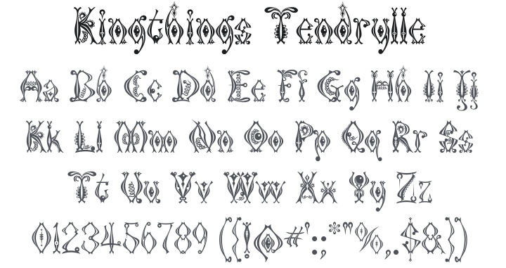 Kingthings Tendrylle Font
