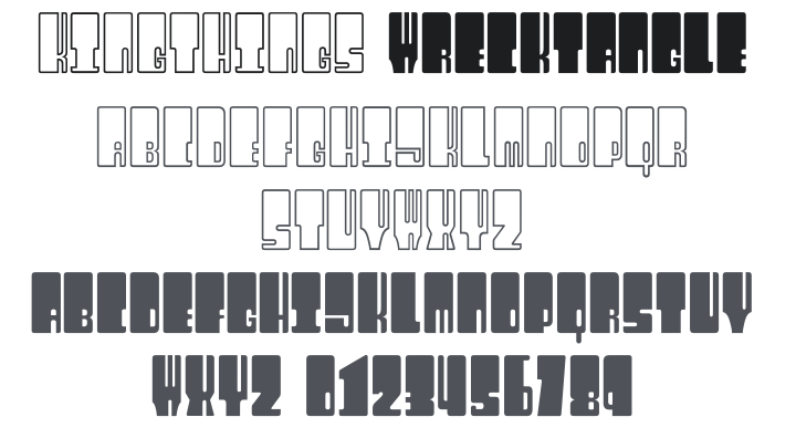 Kingthings Wrecktangle Font