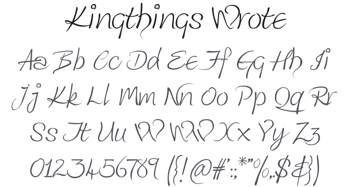 Kingthings Wrote Font