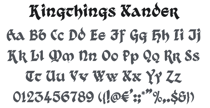 Kingthings Xander Font Family