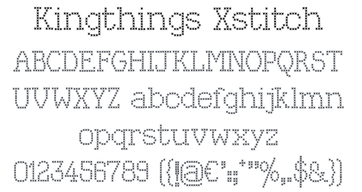 Kingthings Xstitch Font
