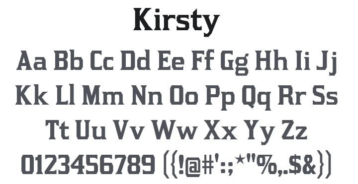 Kirsty Font Family