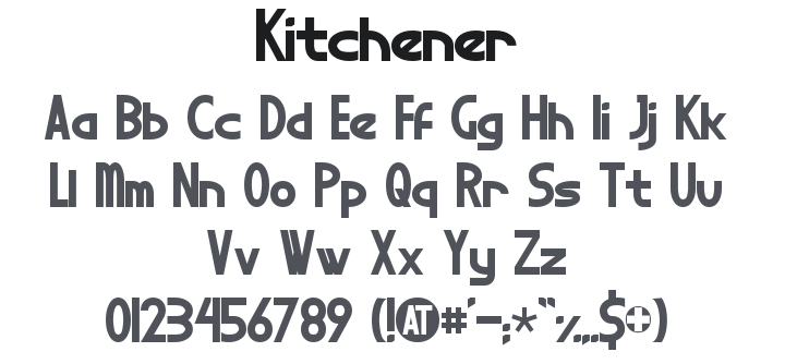 Kitchener Font