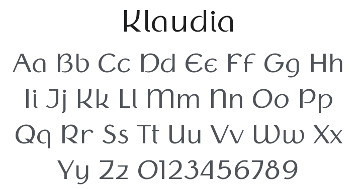 Klaudia Font Family