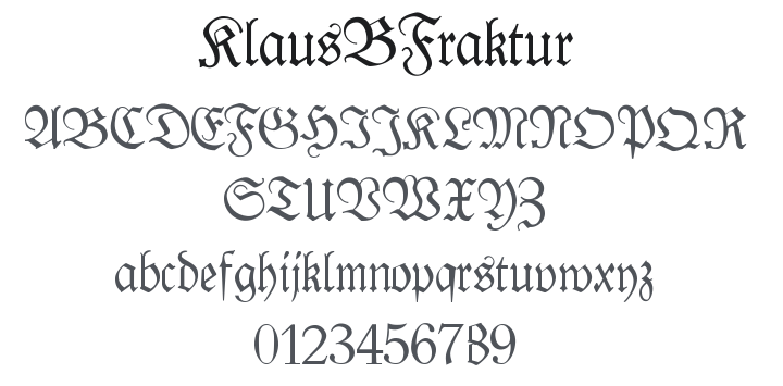 KlausBFraktur Font