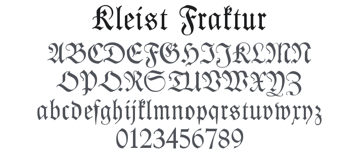 Kleist Fraktur Font Family