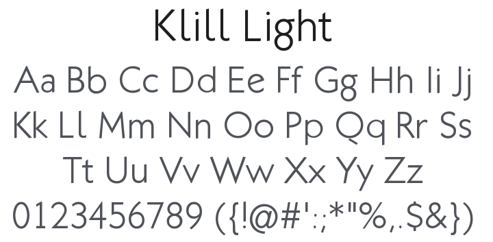 Klill Font Family