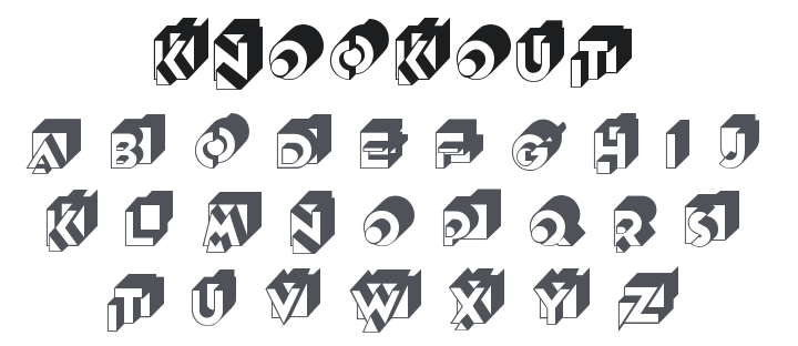 Knockout Font