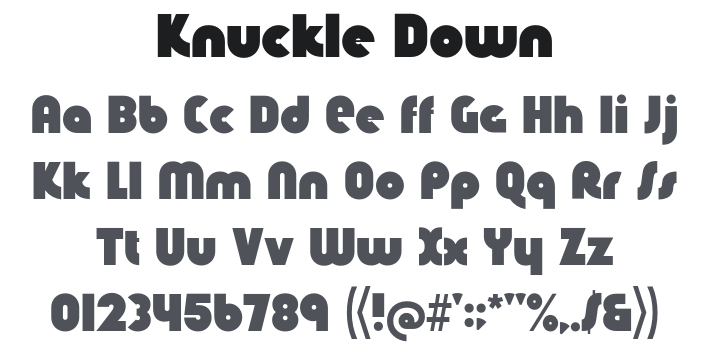 Knuckle Down Font