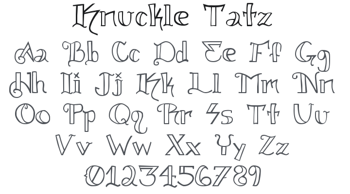 Knuckle Tatz Font
