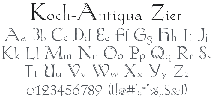 Koch-Antiqua Zier Font