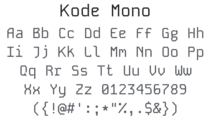 Kode Mono Font Family